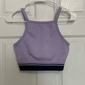 Aerie purple high neck sports bra